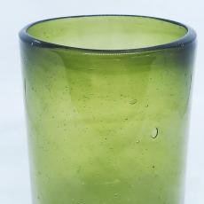 Solid Olive Green 14 oz Drinking Glasses (set of 6)